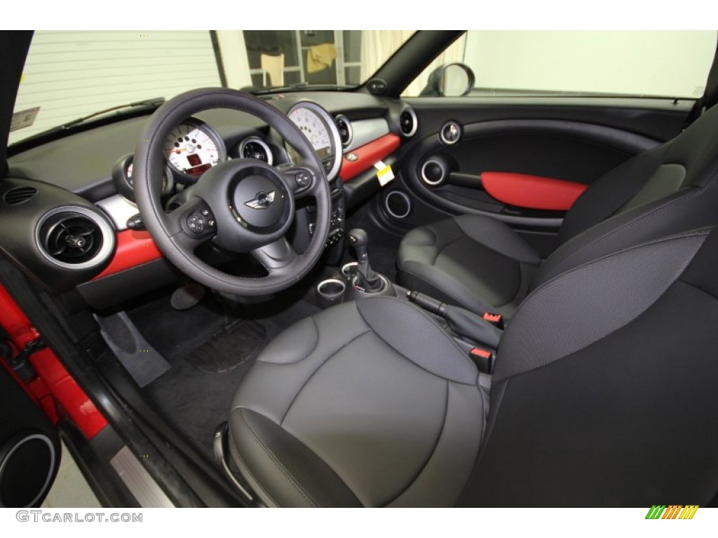 Carbon Black Interior 2012 Mini Cooper Roadster Photo #63611995