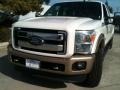 2012 White Platinum Metallic Tri-Coat Ford F250 Super Duty King Ranch Crew Cab 4x4  photo #2