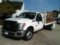 2012 Oxford White Ford F350 Super Duty XL Regular Cab Stake Truck  photo #1