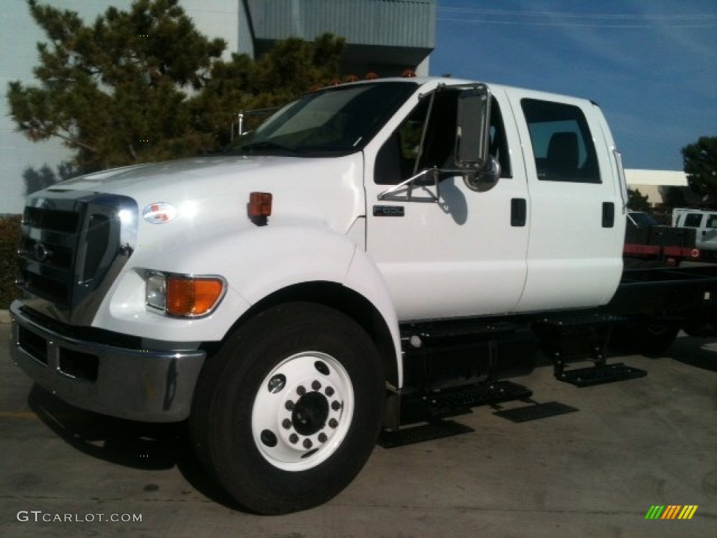 Oxford White 2012 Ford F650 Super Duty XL Crew Cab Chassis Exterior Photo #63612322