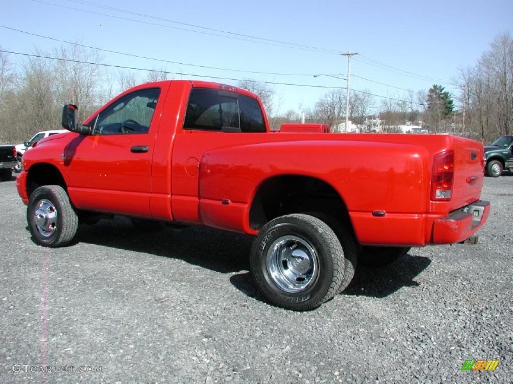 2005 Ram 3500 SLT Regular Cab 4x4 Dually - Flame Red / Dark Slate Gray photo #6