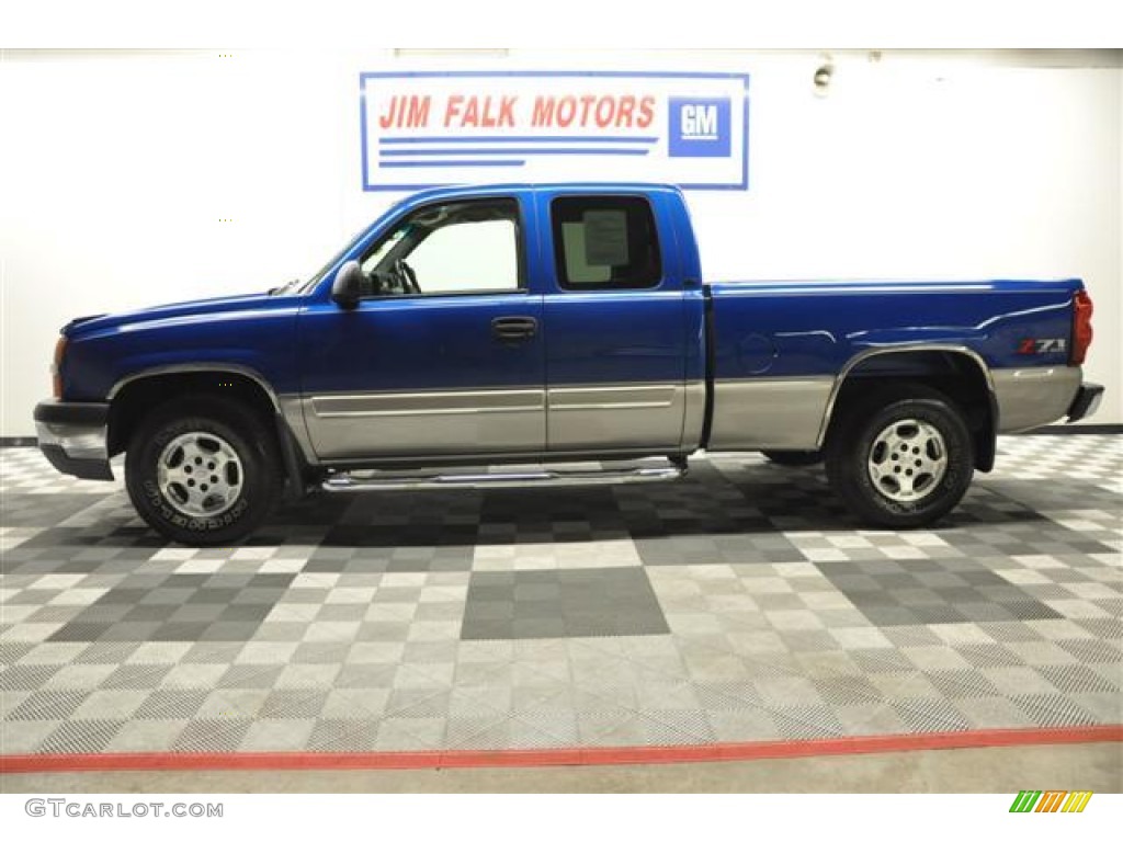 2003 Silverado 1500 LS Extended Cab 4x4 - Arrival Blue Metallic / Dark Charcoal photo #1