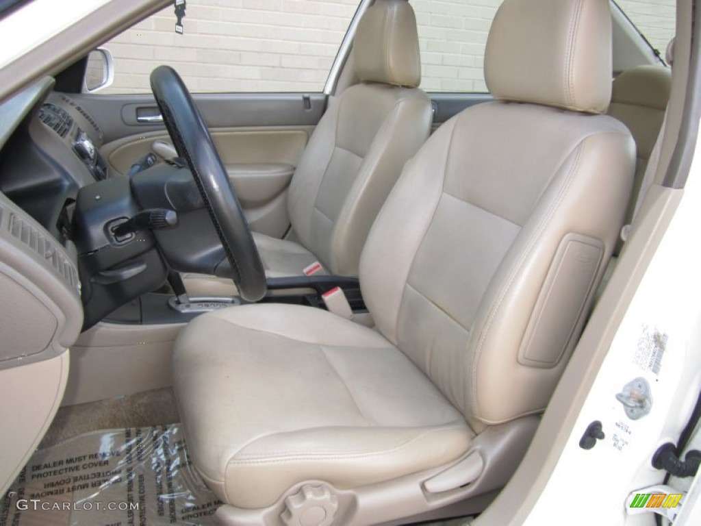Beige Interior 2002 Honda Civic EX Sedan Photo #63614773