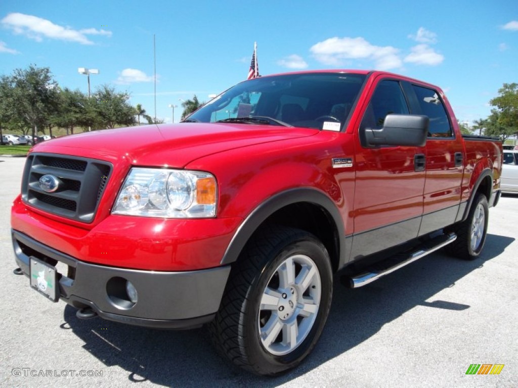 2006 F150 FX4 SuperCrew 4x4 - Bright Red / Black photo #14