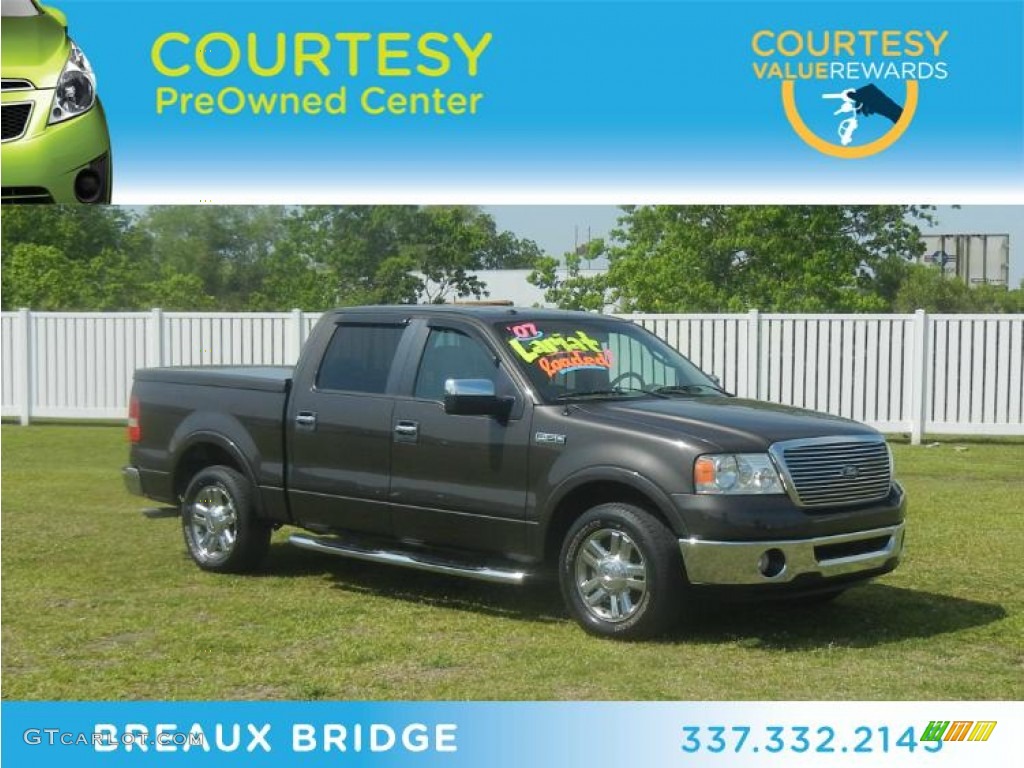 2007 F150 Lariat SuperCrew - Dark Shadow Grey Metallic / Tan photo #1