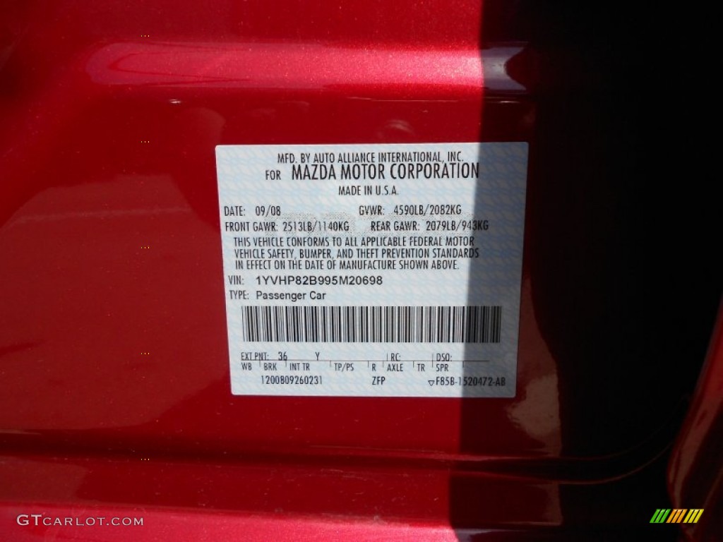 2009 Mazda MAZDA6 s Grand Touring Parts Photos