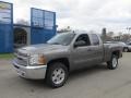 2012 Mocha Steel Metallic Chevrolet Silverado 1500 LT Extended Cab 4x4  photo #1