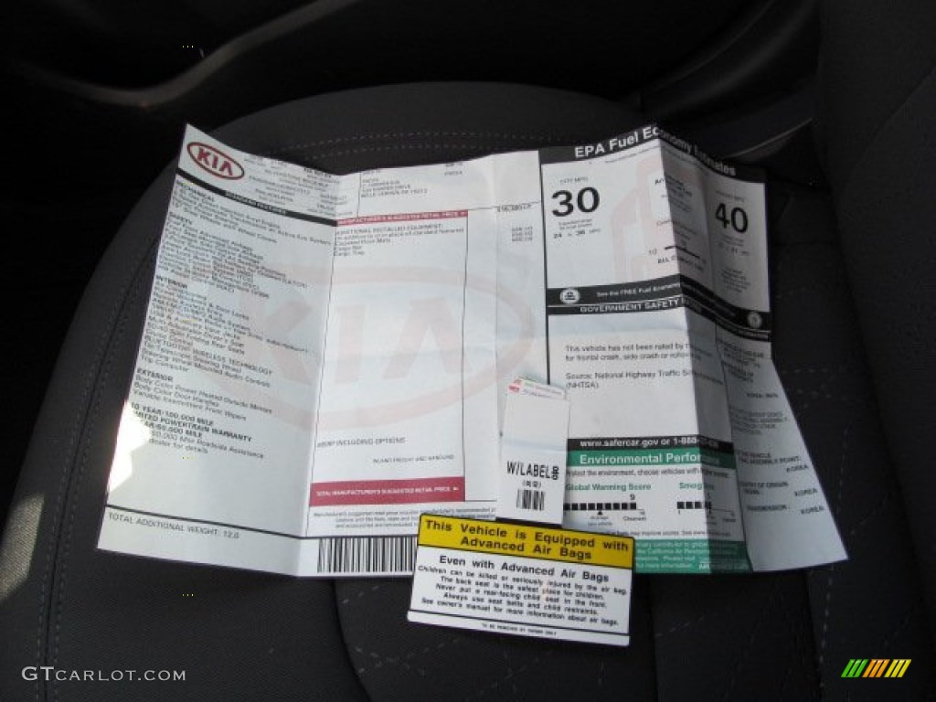 2012 Kia Rio EX Window Sticker Photos
