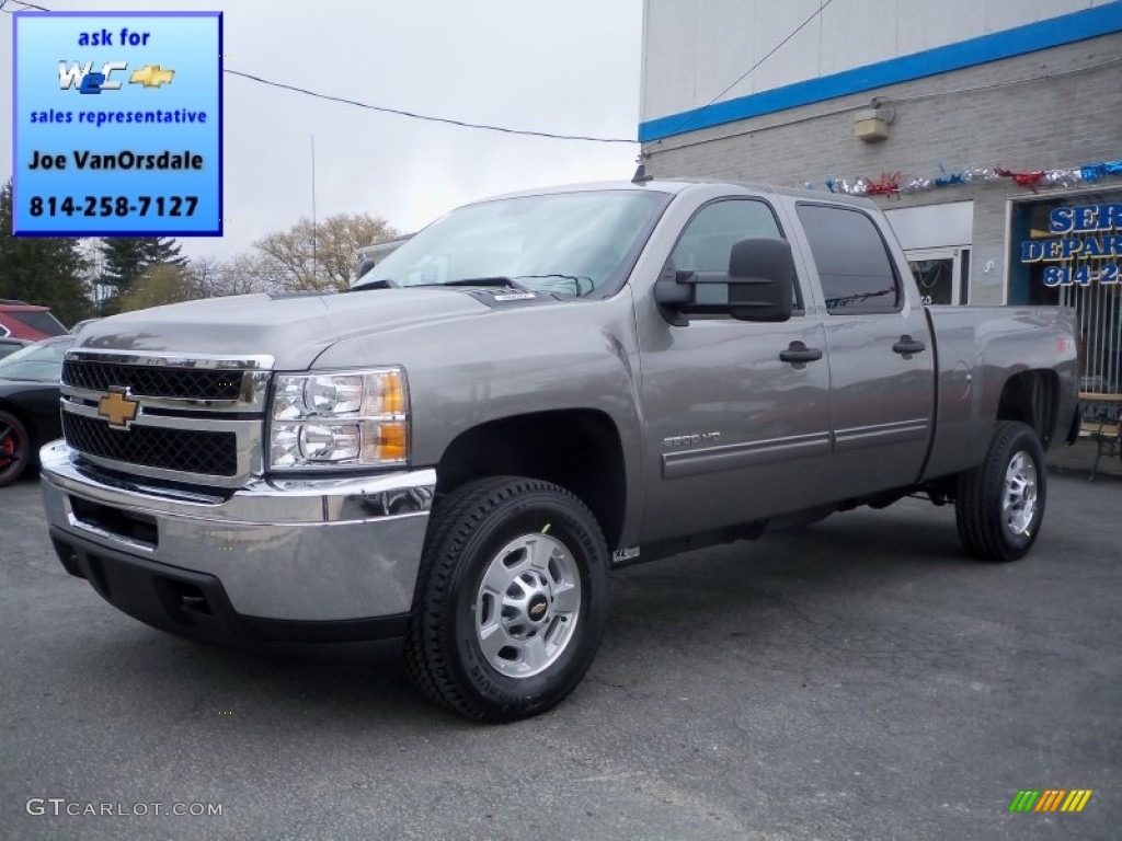 2012 Silverado 2500HD LT Crew Cab 4x4 - Graystone Metallic / Ebony photo #1