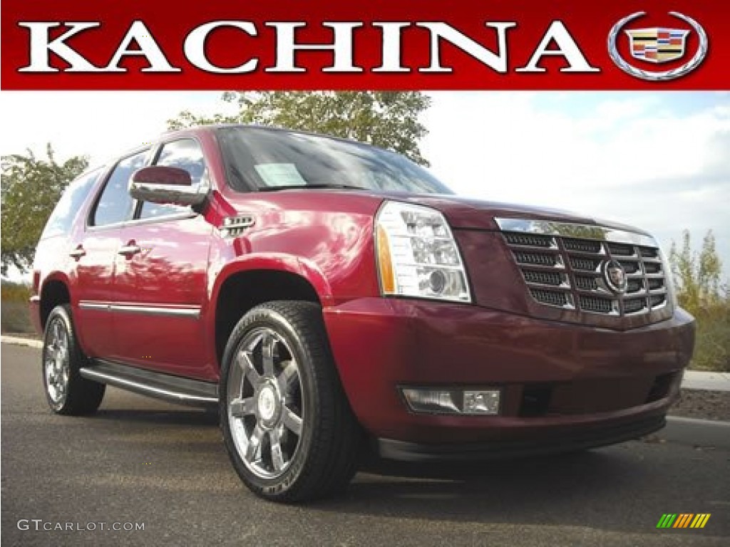 2007 Escalade AWD - Red-E / Cocoa/Light Cashmere photo #1