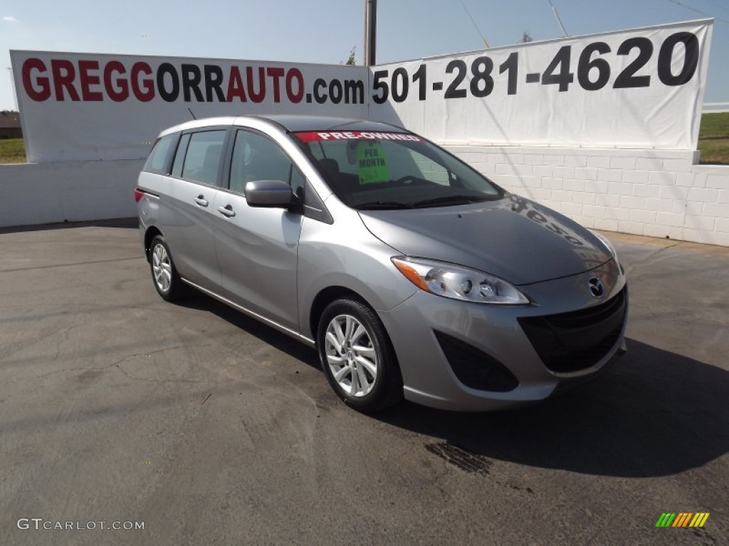 2012 MAZDA5 Sport - Liquid Silver Metallic / Black photo #1