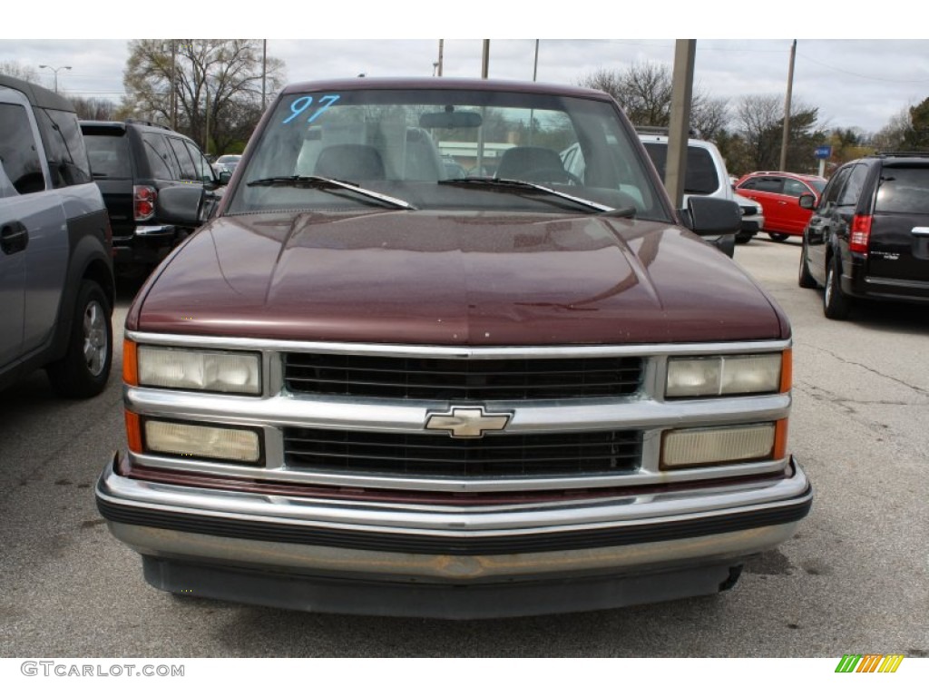 1997 C/K C1500 Regular Cab - Dark Toreador Red Metallic / Red photo #2