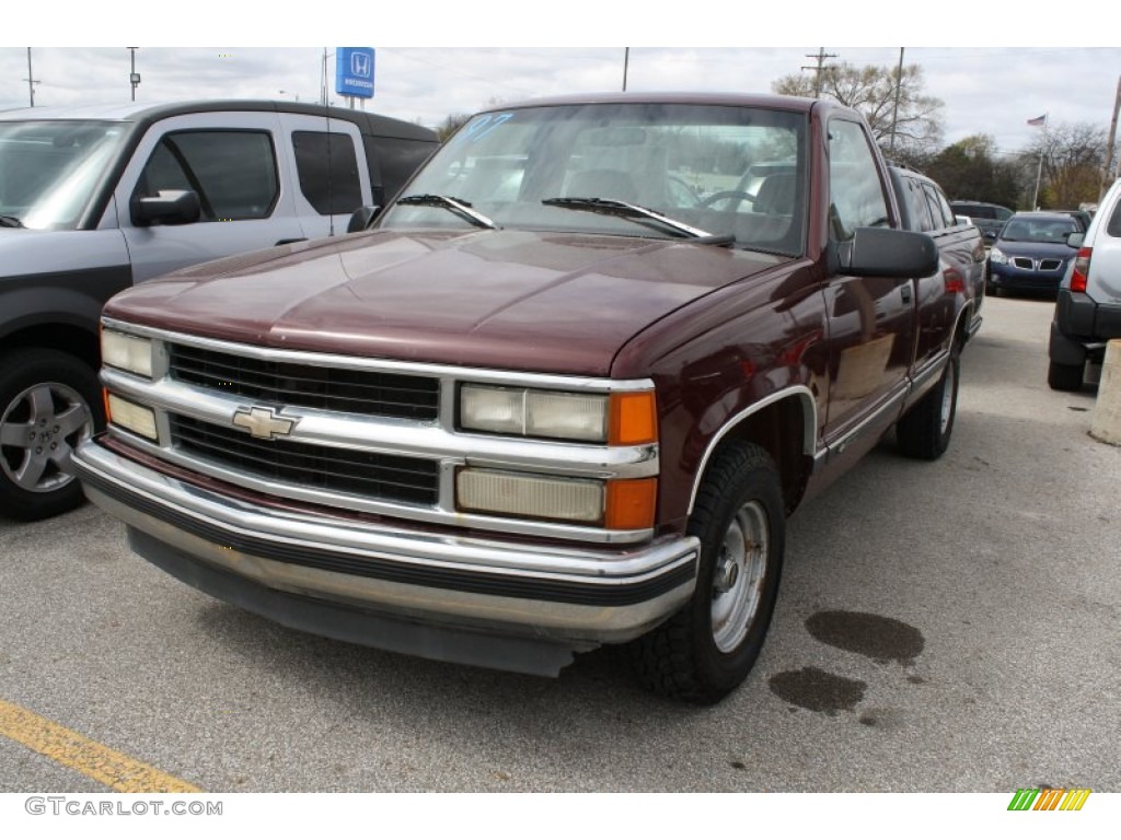1997 C/K C1500 Regular Cab - Dark Toreador Red Metallic / Red photo #3