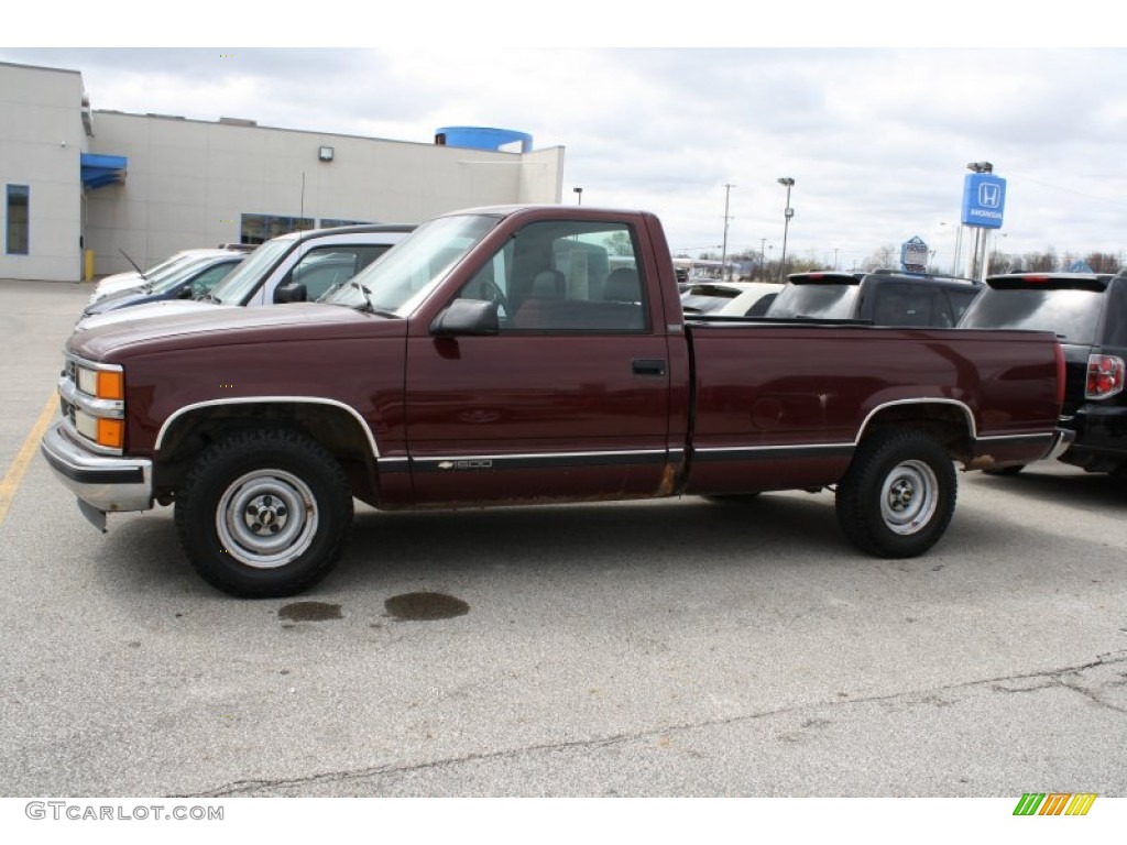 1997 C/K C1500 Regular Cab - Dark Toreador Red Metallic / Red photo #6