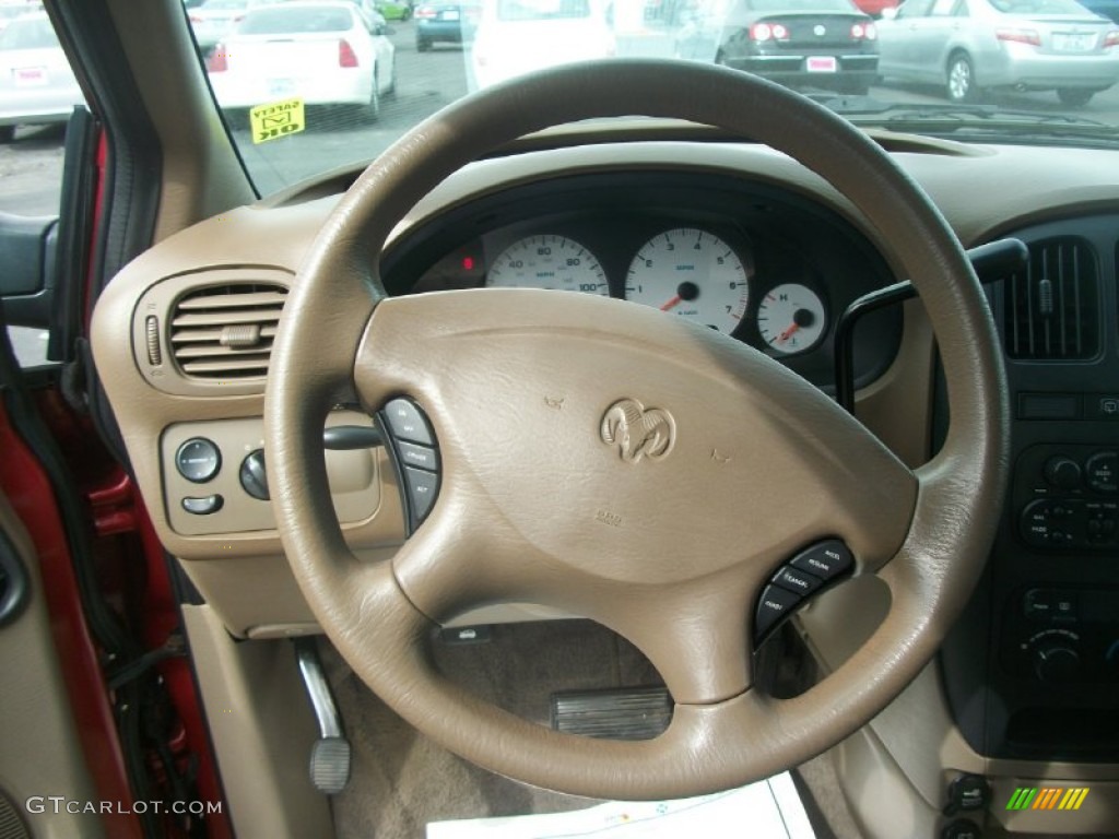 2001 Dodge Caravan SE Sandstone Steering Wheel Photo #63630130