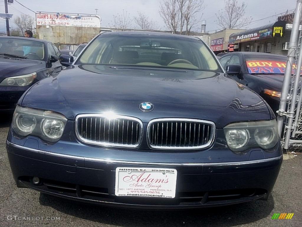 2003 7 Series 745Li Sedan - Orient Blue Metallic / Dark Beige/Beige III photo #6