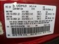 PEL: Inferno Red Tinted Pearlcoat 2001 Dodge Caravan SE Color Code