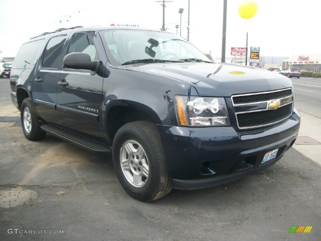 2008 Suburban 1500 LS 4x4 - Dark Blue Metallic / Ebony photo #1