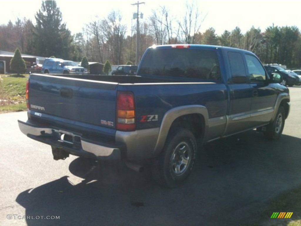 2003 Sierra 1500 SLE Extended Cab 4x4 - Marine Blue Metallic / Dark Pewter photo #2