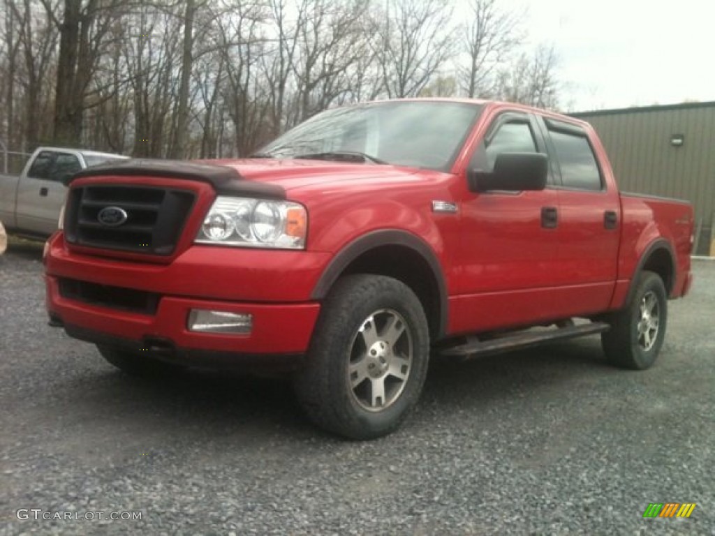 2004 F150 FX4 SuperCrew 4x4 - Bright Red / Black photo #4