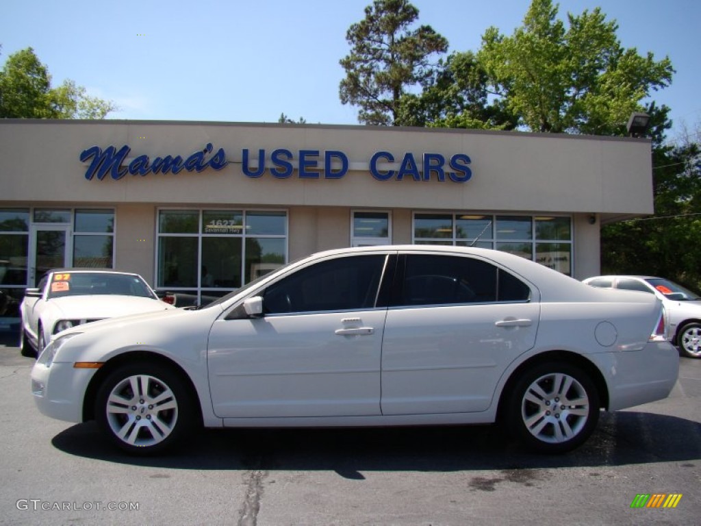 2009 Fusion SEL V6 - White Suede / Medium Light Stone photo #1