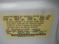  2007 Sentra 2.0 Fresh Powder White Color Code QM1