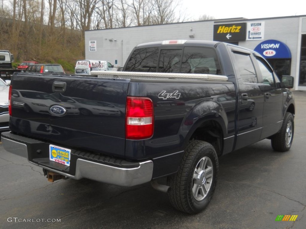 2005 F150 XLT SuperCrew 4x4 - True Blue Metallic / Medium Flint/Dark Flint Grey photo #2