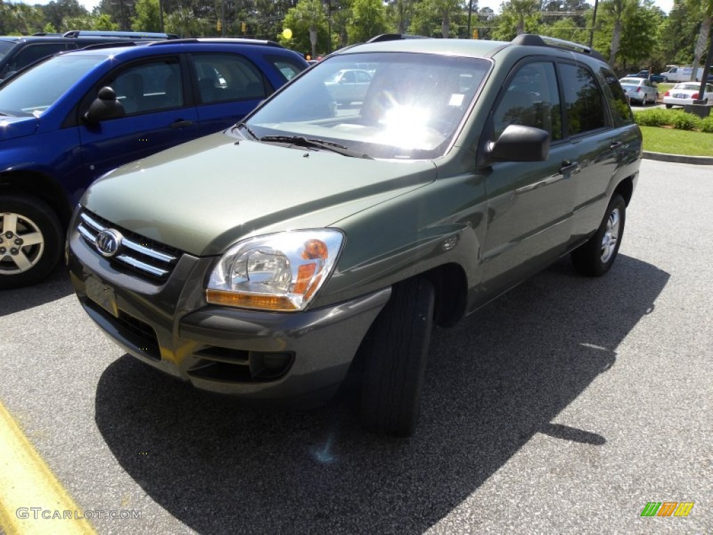 2007 Sportage LX V6 - Natural Olive / Beige photo #19