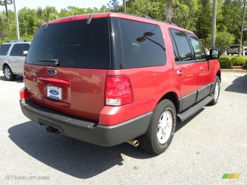 2003 Expedition XLT - Laser Red Tinted Metallic / Medium Parchment photo #15