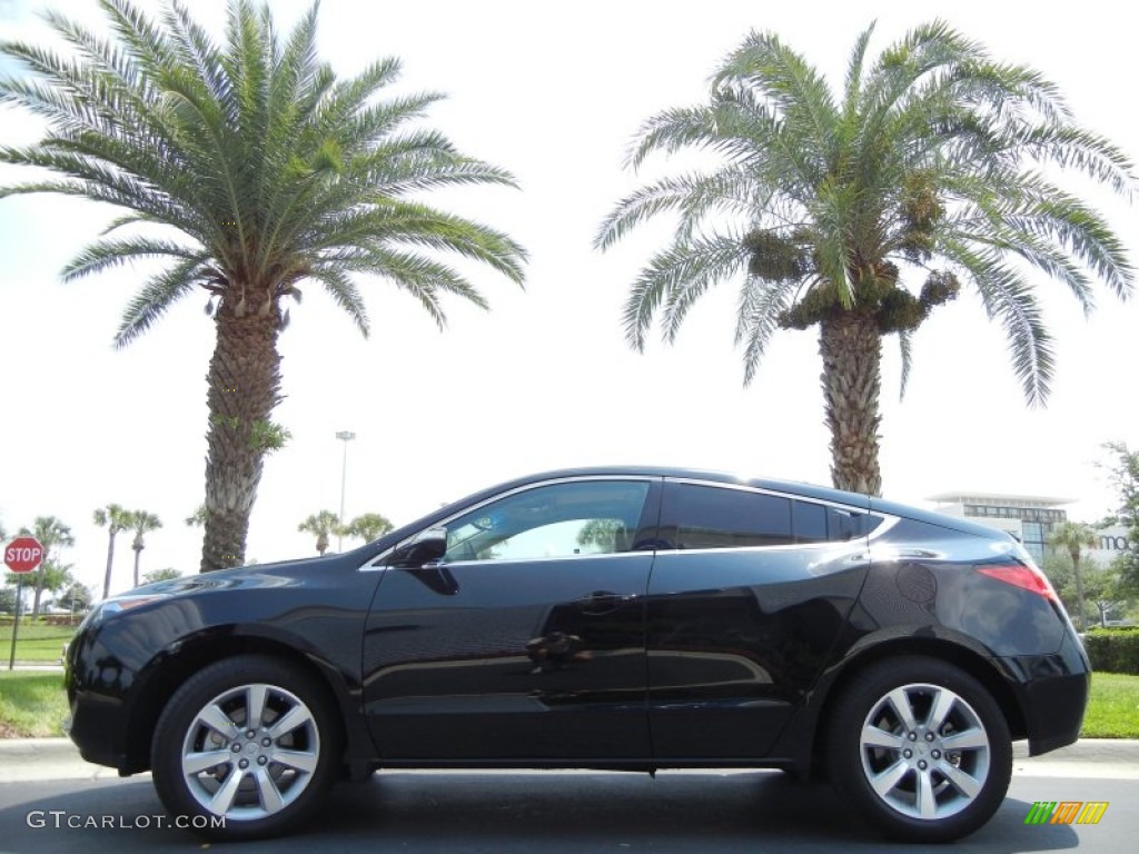 Crystal Black Pearl 2010 Acura ZDX AWD Technology Exterior Photo #63637964