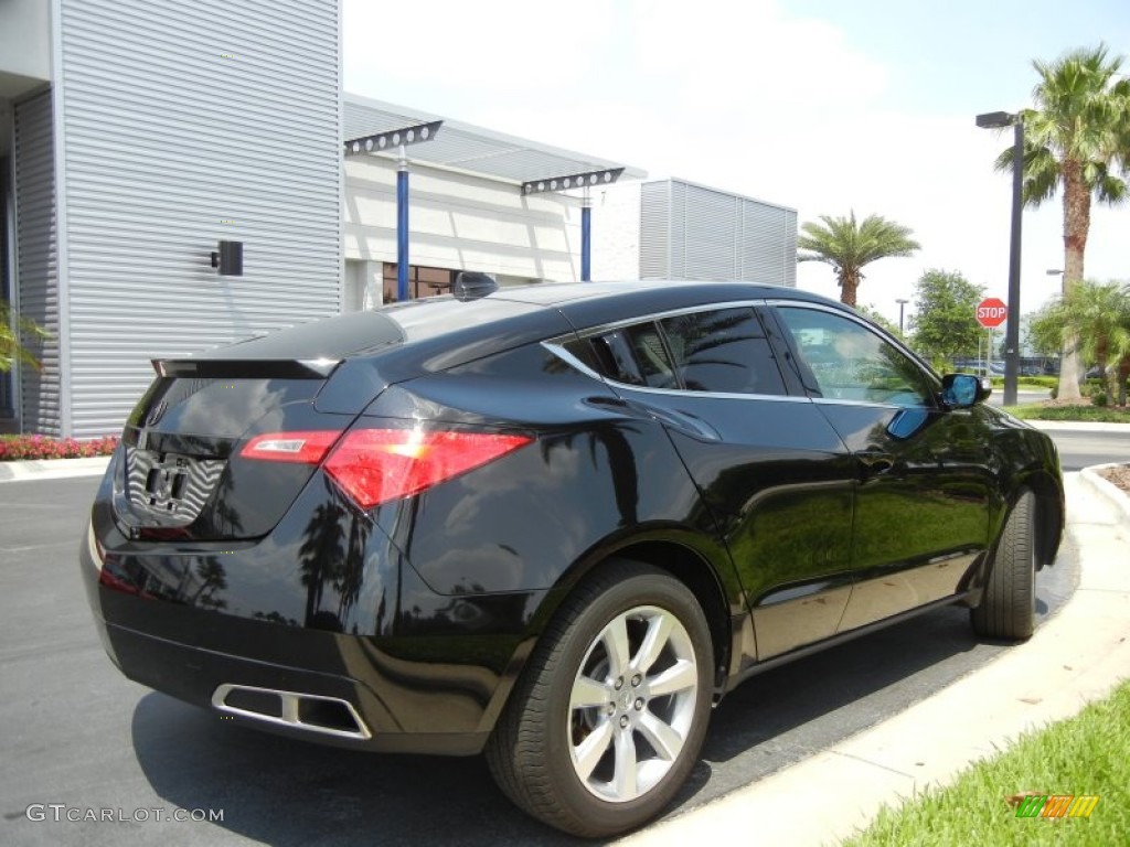 Crystal Black Pearl 2010 Acura ZDX AWD Technology Exterior Photo #63638011