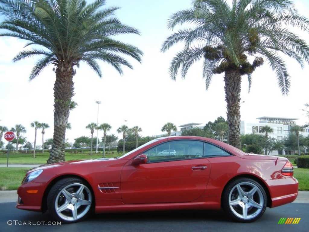 Mars Red 2009 Mercedes-Benz SL 550 Roadster Exterior Photo #63639212