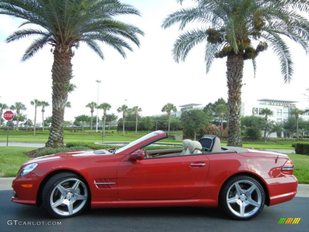 Mars Red 2009 Mercedes-Benz SL 550 Roadster Exterior Photo #63639286