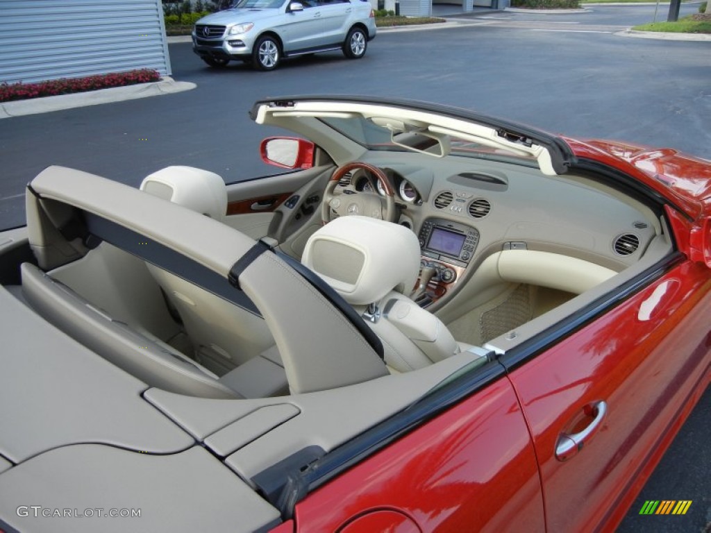 Stone Interior 2009 Mercedes-Benz SL 550 Roadster Photo #63639319