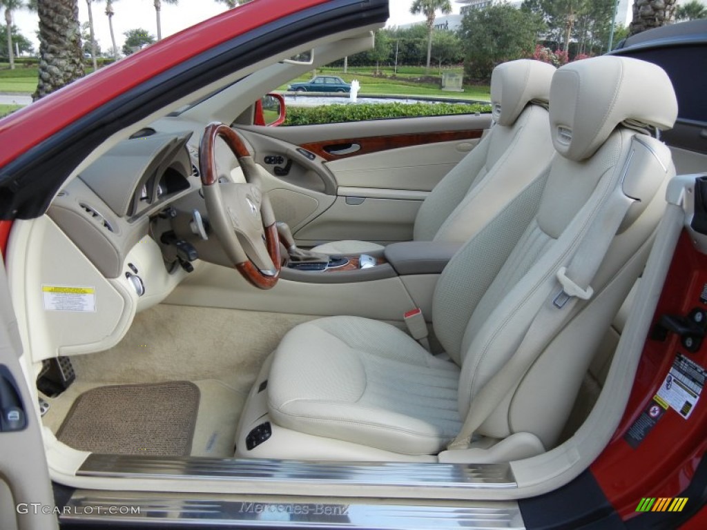 Stone Interior 2009 Mercedes-Benz SL 550 Roadster Photo #63639355