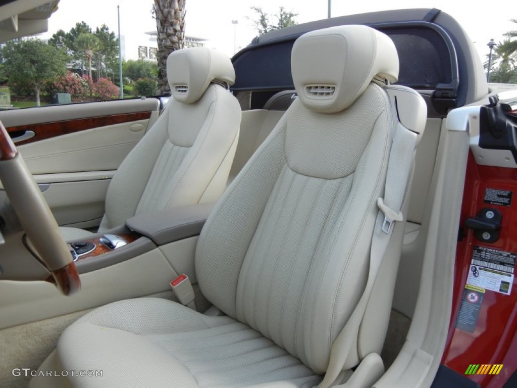Stone Interior 2009 Mercedes-Benz SL 550 Roadster Photo #63639363
