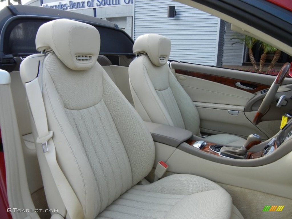 Stone Interior 2009 Mercedes-Benz SL 550 Roadster Photo #63639415