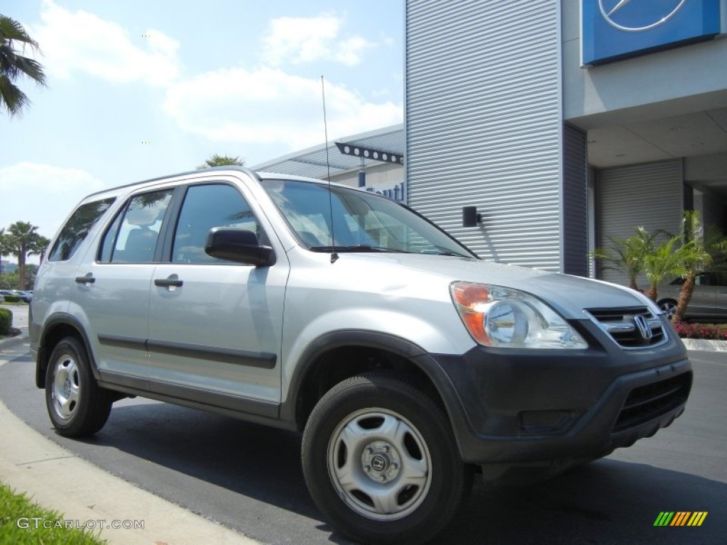 2002 CR-V LX - Satin Silver Metallic / Black photo #4