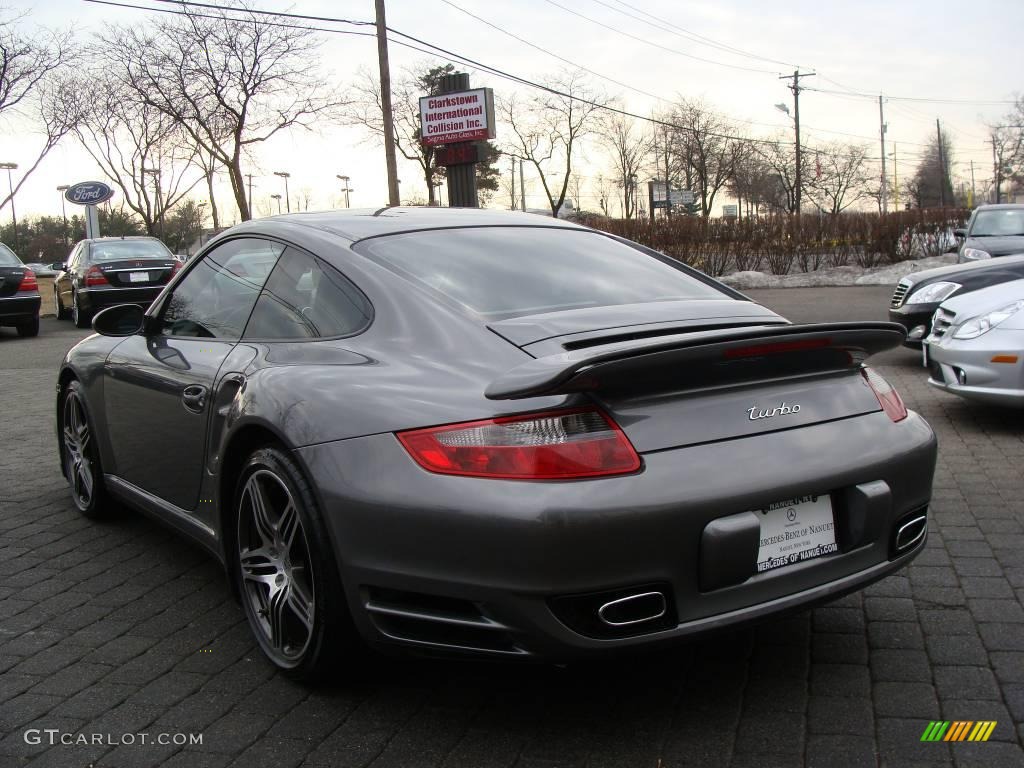 2007 911 Turbo Coupe - Meteor Grey Metallic / Black photo #6