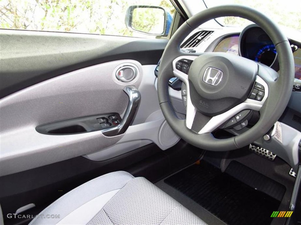 2012 Honda CR-Z EX Sport Hybrid Gray Steering Wheel Photo #63642196