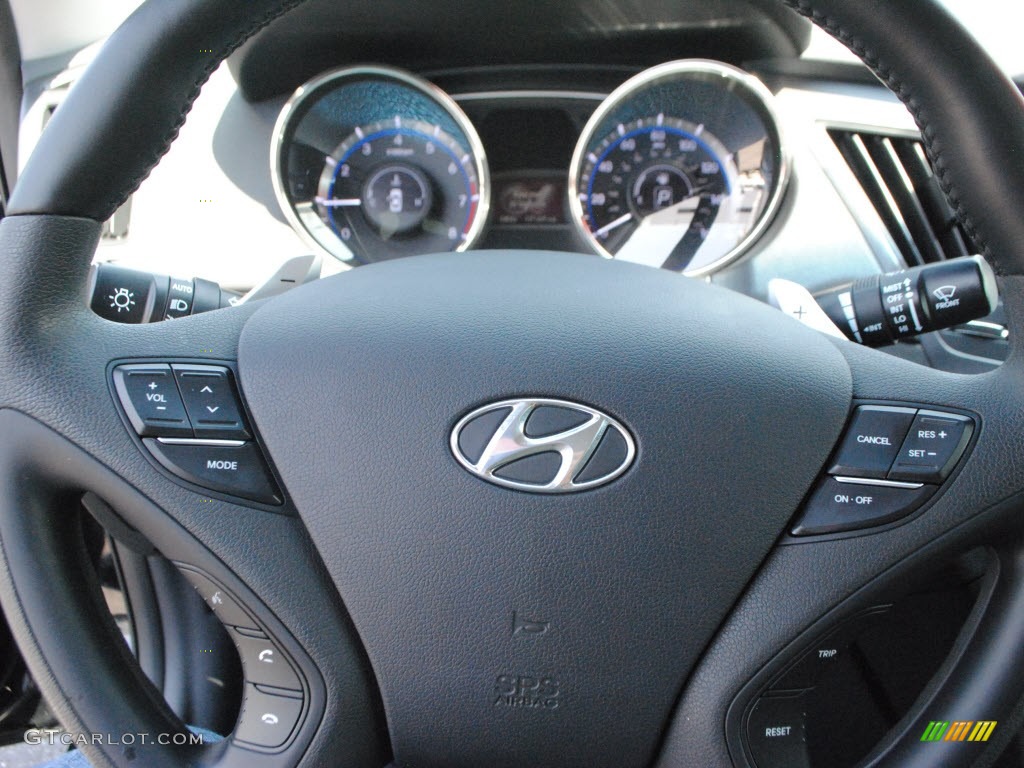 2011 Sonata SE 2.0T - Midnight Black / Black photo #22