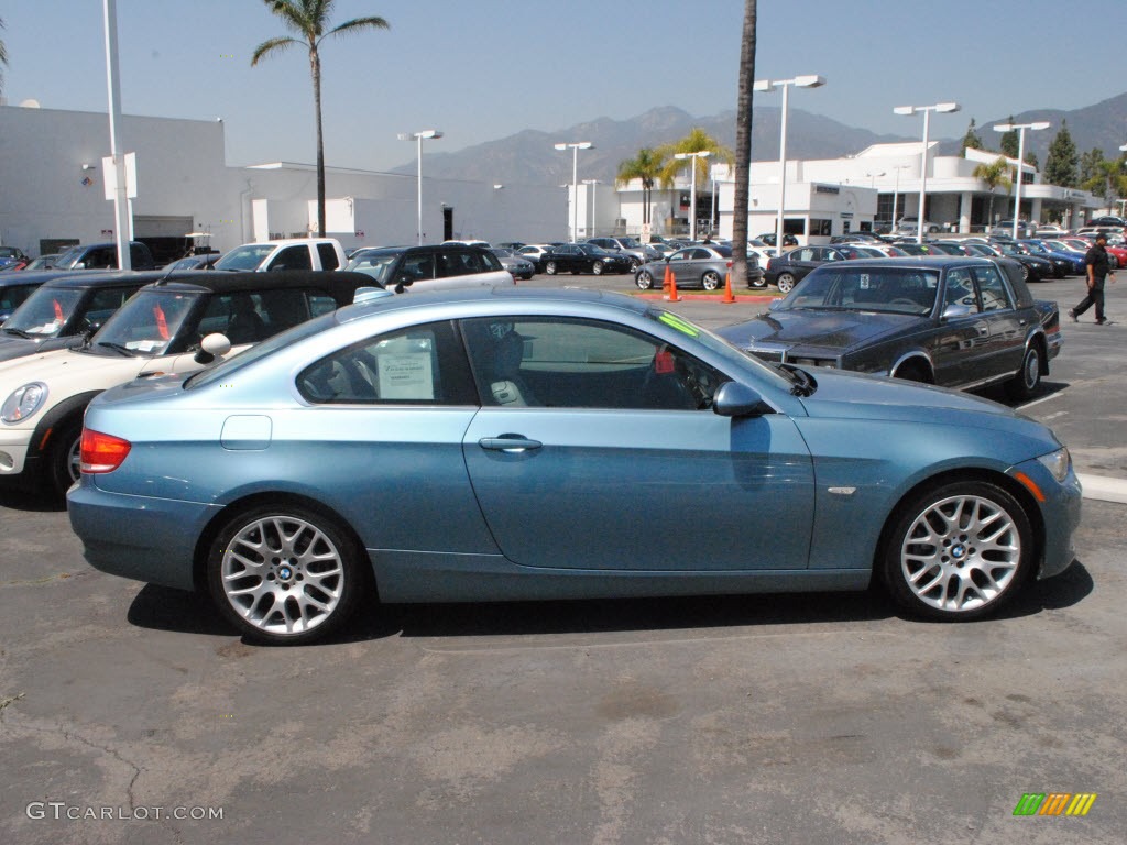 2007 3 Series 328i Coupe - Atlantic Blue Metallic / Grey photo #3