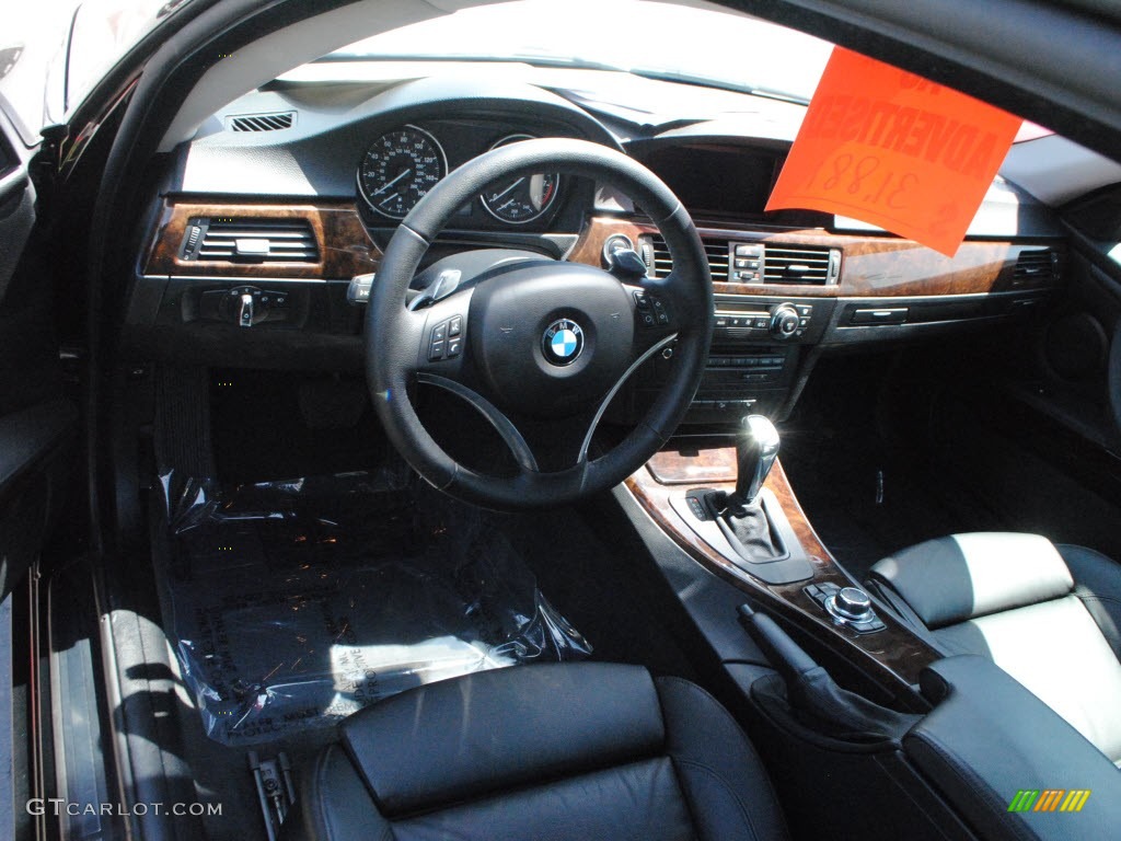 2009 3 Series 328xi Coupe - Black Sapphire Metallic / Black photo #12
