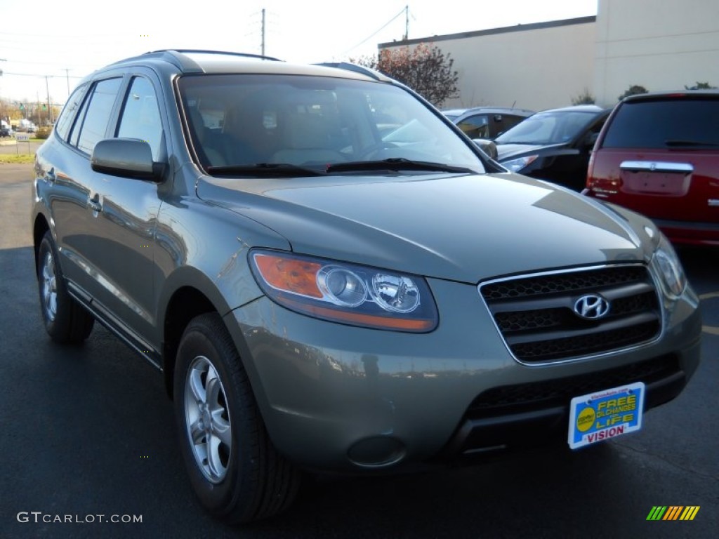 2007 Santa Fe GLS - Platinum Sage / Beige photo #11