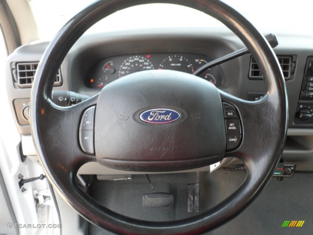 2004 Ford F250 Super Duty FX4 Crew Cab 4x4 Medium Flint Steering Wheel Photo #63651131