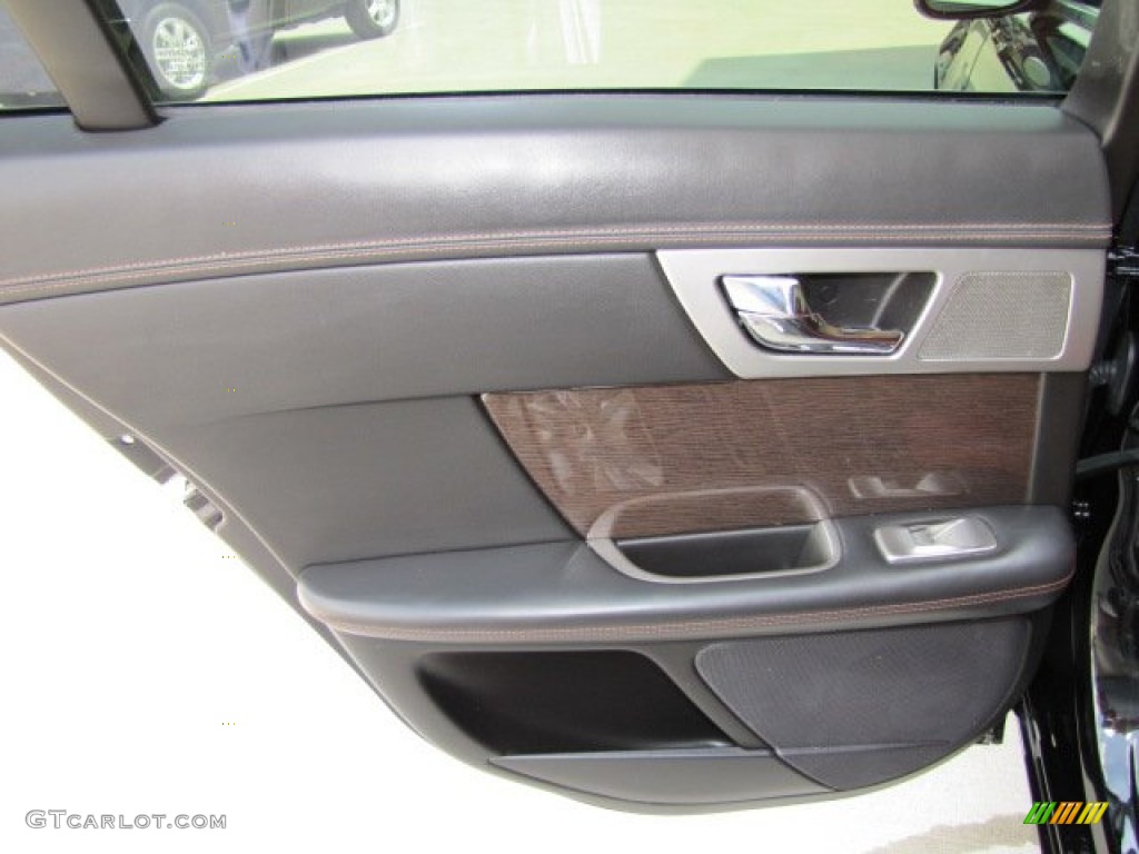 2010 Jaguar XF XF Supercharged Sedan London Tan/Warm Charcoal Door Panel Photo #63653614