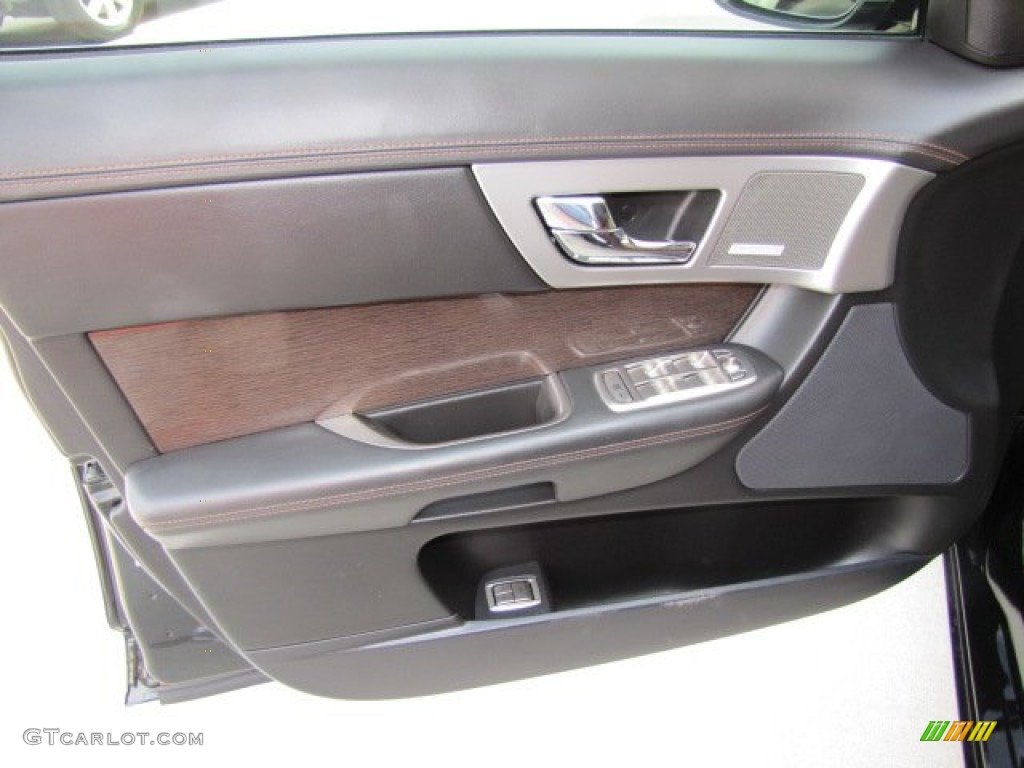 2010 Jaguar XF XF Supercharged Sedan London Tan/Warm Charcoal Door Panel Photo #63653629