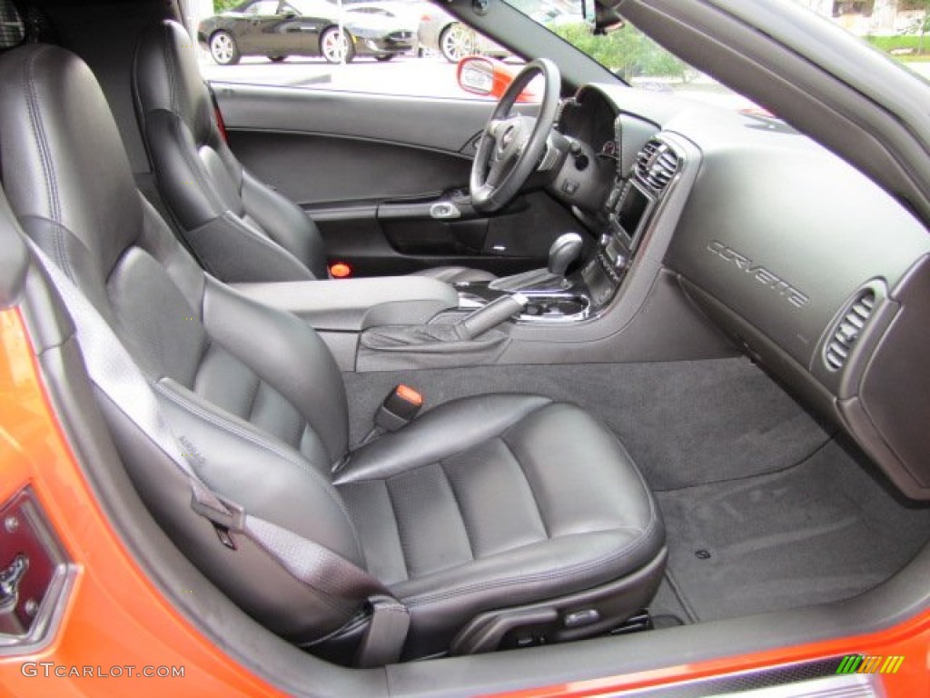 Ebony Black Interior 2010 Chevrolet Corvette Grand Sport Coupe Photo #63654697