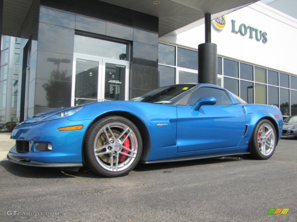 2008 Corvette Z06 - Jetstream Blue Metallic / Sienna photo #11