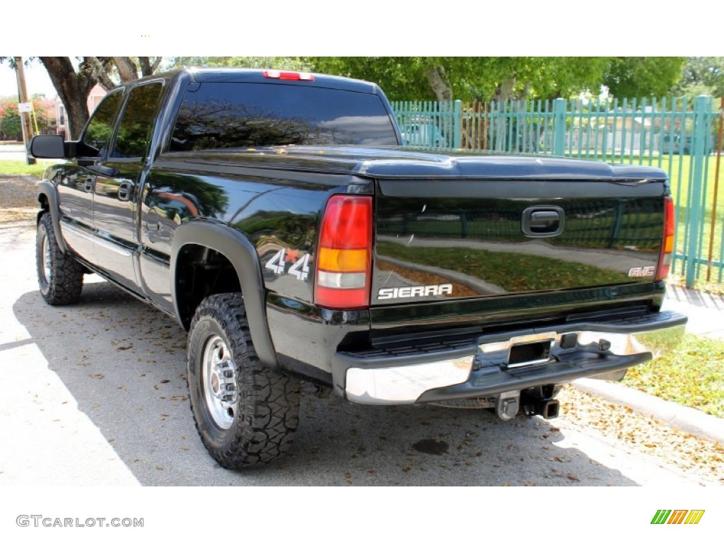 2003 Sierra 2500HD SLT Crew Cab 4x4 - Onyx Black / Pewter photo #4